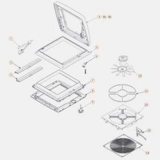 Elément de commande et électronique pour lanterneau Thule Vent 40x40 cm, depuis 2008