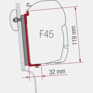 Adattatore KIT HIGH ROOF WESTFALIA per tendalini F45S Fiamma