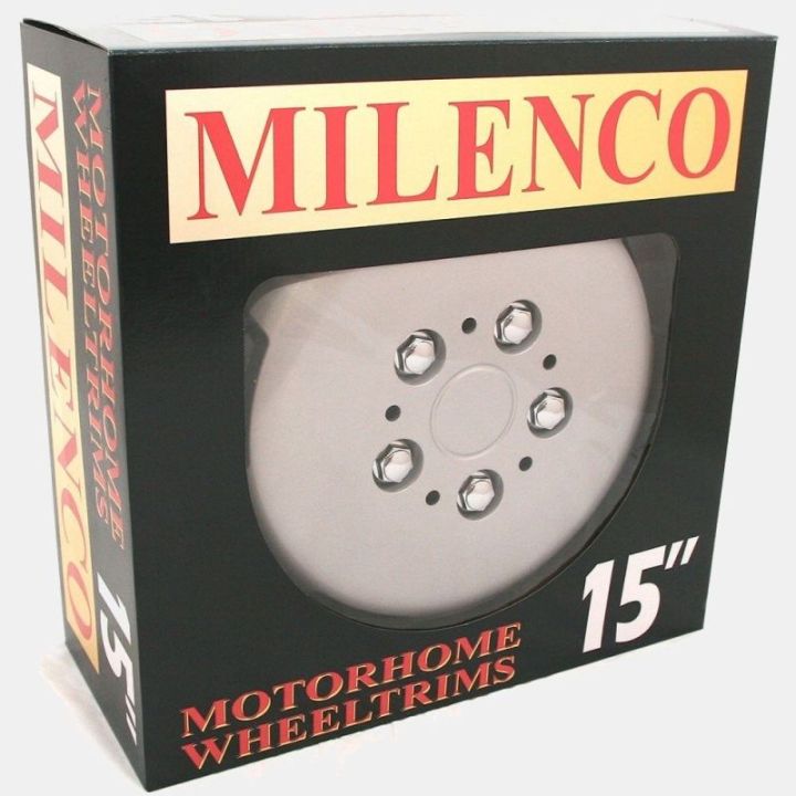 Kit de 4 enjoliveurs 16" "silver" Milenco