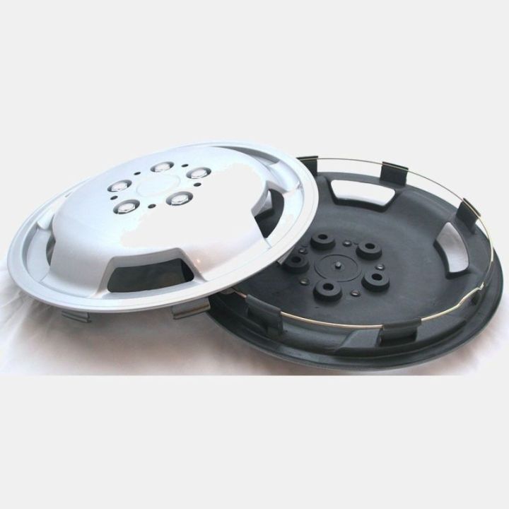Kit de 4 enjoliveurs 16" "silver" Milenco