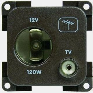 CBE deep grey, 12 V, 21 mm Ø + TV + satellite sockets