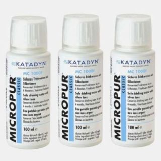 Kit de 3 conservateurs d'eau MICROPUR CLASSIC 100ml- camping-cars et caravanes.