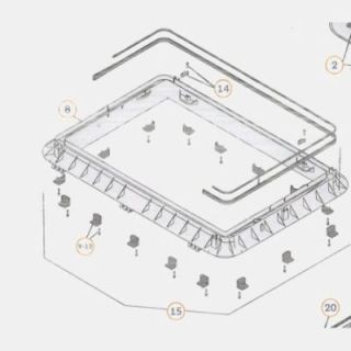 Supporti per tetto apribile Heki 2 Dometic - Ref: ZUB1347