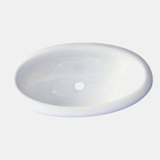 White oval washbasin 380x210 mm