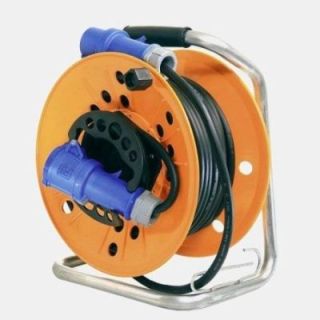 Enrouleur + rallonge 25 m CEE17 Mâle /Femelle avec enrouleur orange