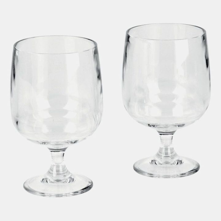 Conjunto de 2 vasos de 250 ml con pie apilables en acrílico