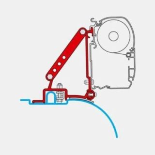 Adapter PEUGEOT BOXERab Juni 2006 für Markise F45S Fiamma