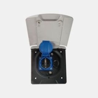 Gemengde inbouwdoos wit-Schuko 230V-Socket 12V 12mm-2 TV sat