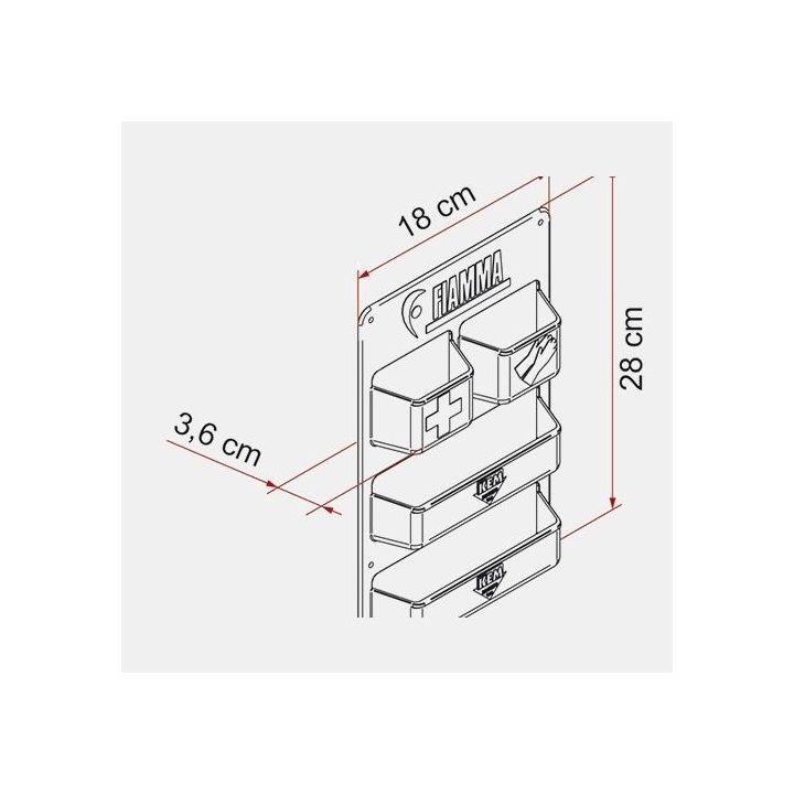 Rangement POCKET KASSETT Fiamma pour WC & salle de bains