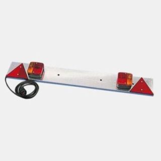 Rampe éclairage plaque immatriculation en métal pour remorque + 4 m de câble