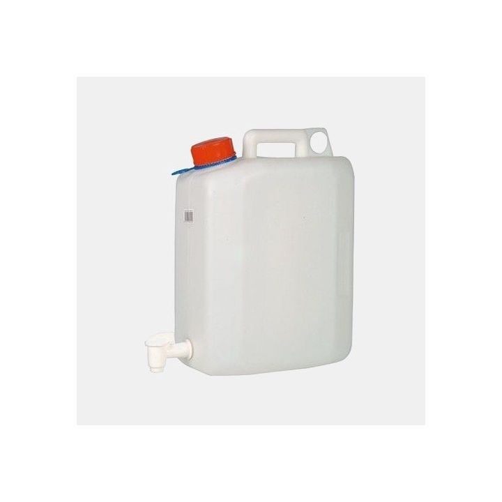 Bidon 20l plastique alimentaire avec robinet Ø 40 mm