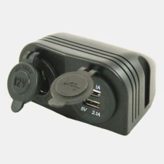 12V base and 2 USB sockets - Surface-mounted