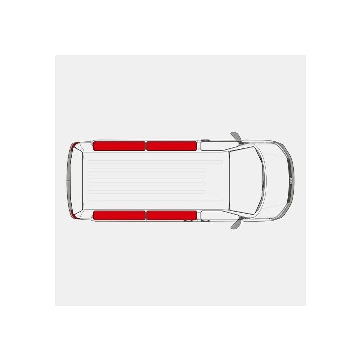 Conjunto de 4 cortinas isolantes no interior do vidro traseiro Transporter T3-T25, 09/79-&gt07/90