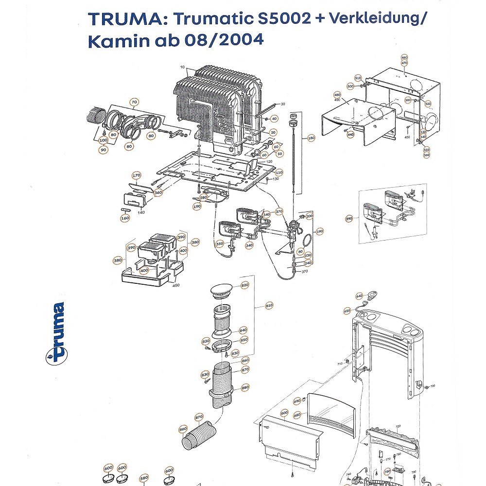 Wärmetauscher für Heizung S5002 TRUMA TRUMA30050-32300 - CB10406