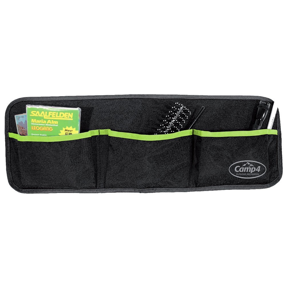 Pochette rangement 20x60 cm noir/vert- 3 poches - CF12920 