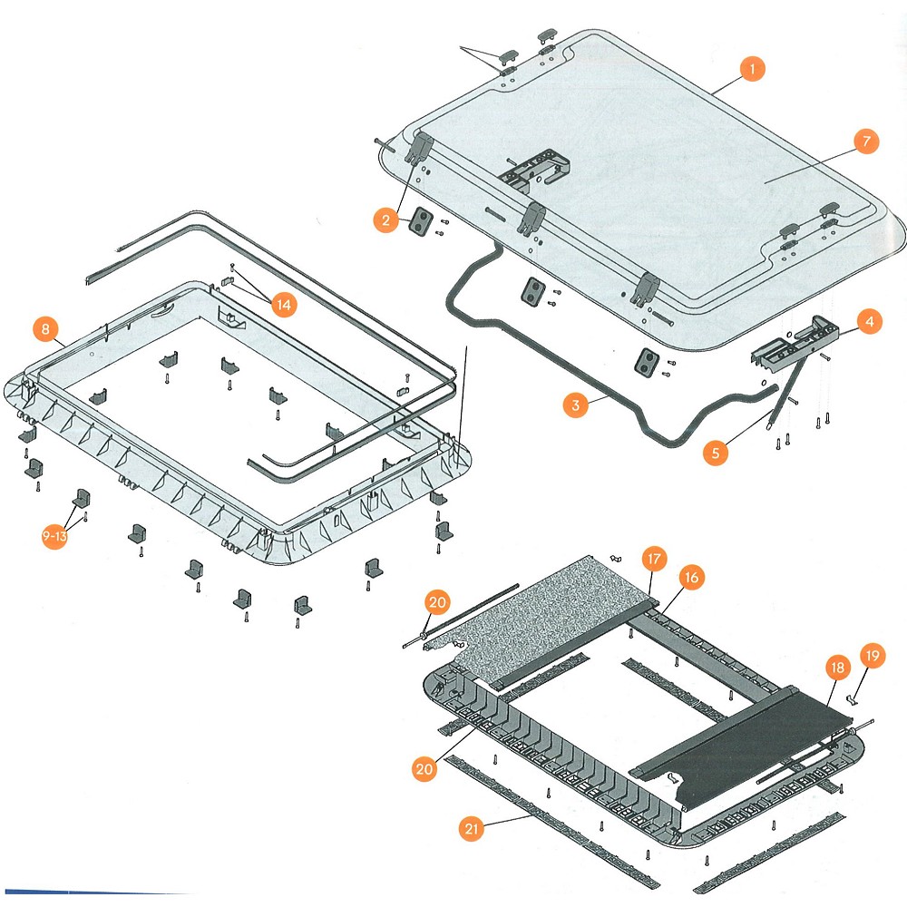 Volet occultant pour lanterneau Mini Heki Hindermann hindermann7152-3440 -  CG10356 