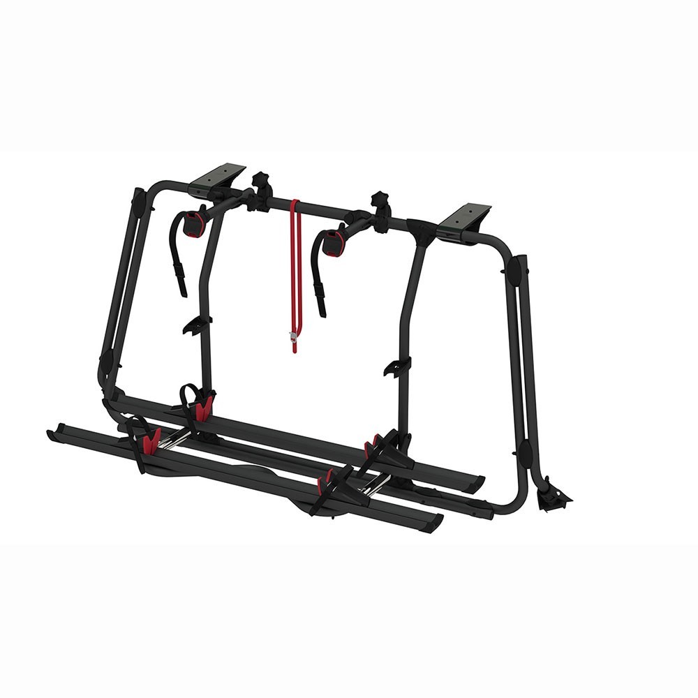 Black bike rack for VW Transporter T6 PRO with tailgate CARRY BIKE