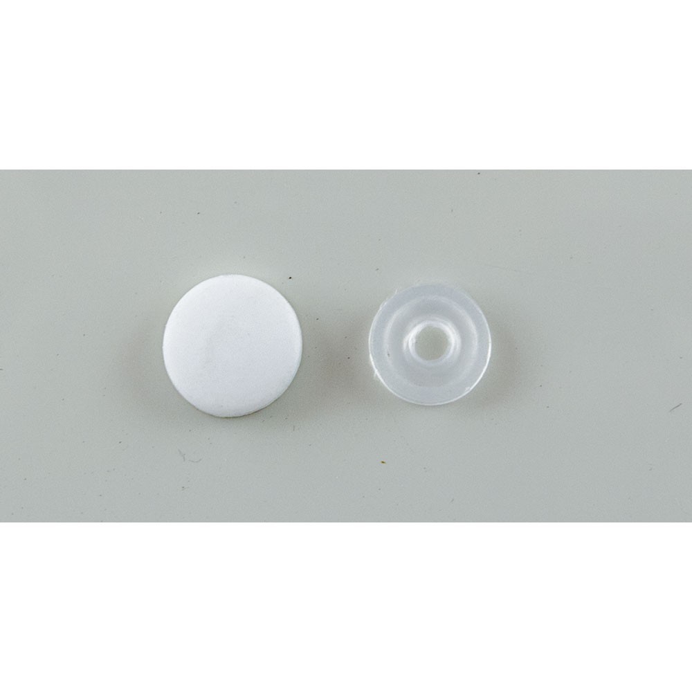 Cache-vis ø 13 mm avec embase ø 11 mm blanc RAL9010 - pack 20 unités -  CQ10407 