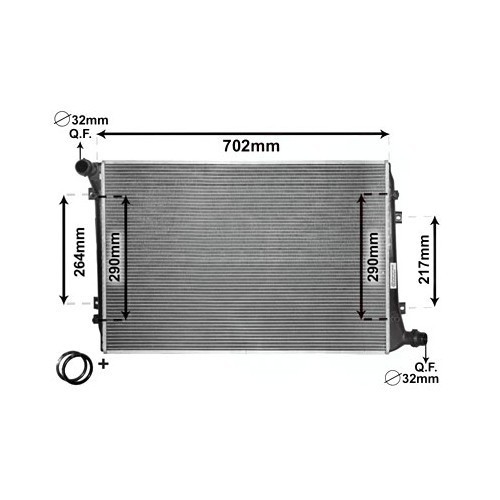     
                
                
    Radiateur d'eau pour Audi A3 (8P) - AC55639
