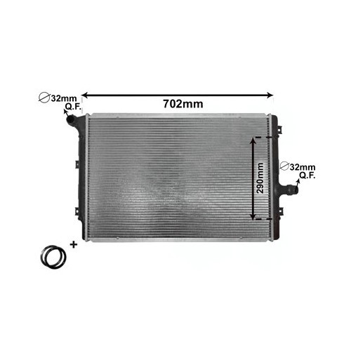     
                
                
    Radiateur d'eau moteur pour Audi A3 8P 1.6 TDI, 2.0 TDI et S3 2.0 TFSI - AC55668
