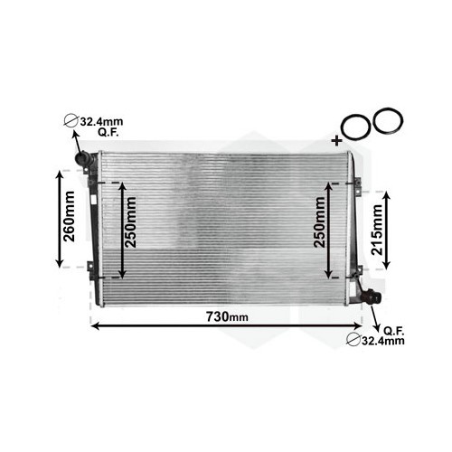     
                
                
    Radiateur d'eau moteur pour Audi A3 (8P) TDi - AC55676
