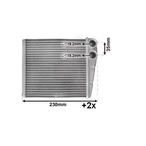     
                
                
    Radiateur de chauffage pour Audi A3 (8P) - Type Valeo - AC56008
