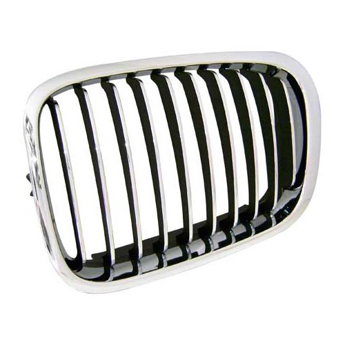     
                
                
    Chrome grille for BMW 3 Series E46 Sedan, Touring (-08/2001) and Compact (01/2001-12/2004) - left side - BA18207
