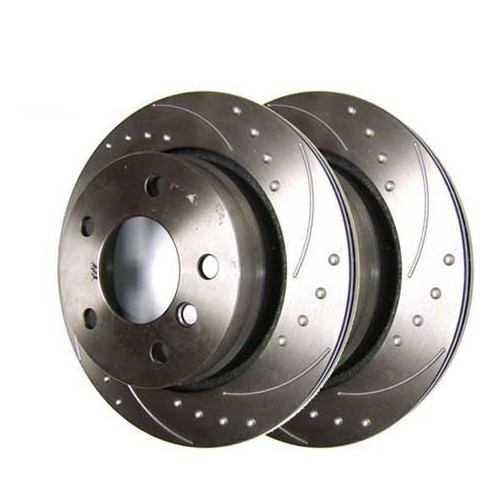     
                
                
    Discos traseros ranurados graneteados BREMTECH 276 x 19 mm para BMW E46 - por 2 - BH30123
