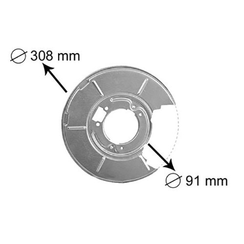     
                
                
    Flangia antipolvere per disco posteriore sinistro 308 mm per BMW E46 - BH30728
