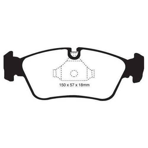     
                
                
    Red EBC front brake pads for BMW E46 - BH50303
