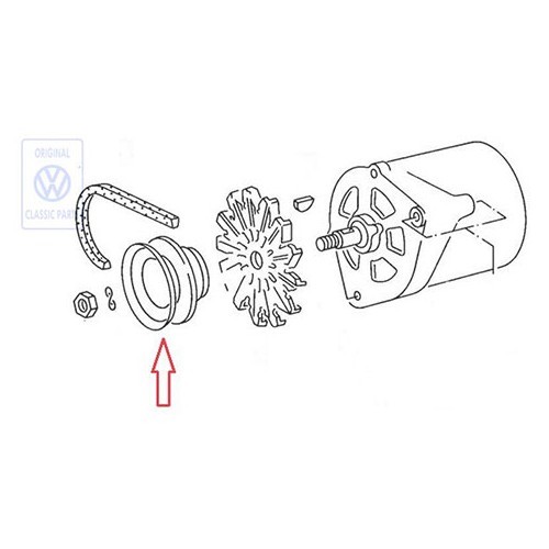     
                
                
    Poulie d'alternateur pour Transporter T4 2.4 D / 2.5 - C171580
