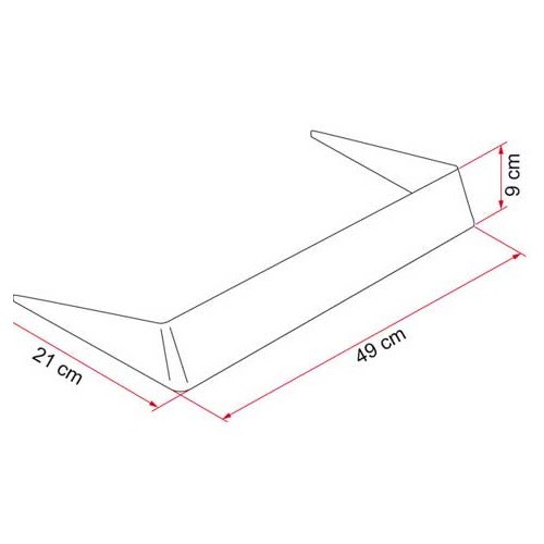 Dachspoiler für Oberlicht SPOILER 40 FIAMMA 40x40 cm spoiler40