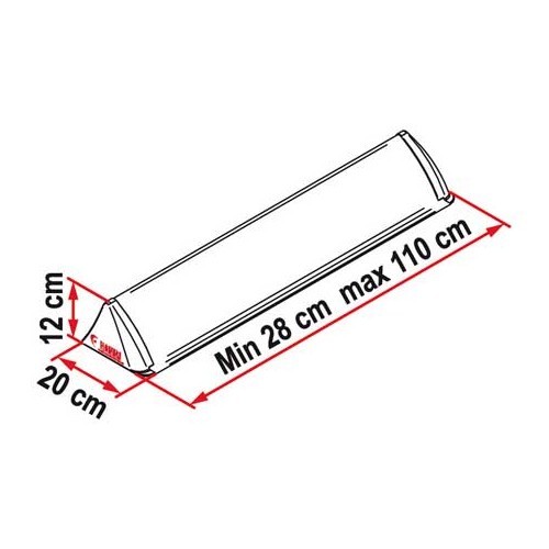 Dachspoiler UNIVERSAL FIAMMA 110 cm Fiamma06289-01