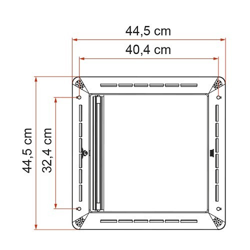 Couvercle de lanterneau blanc 40x40 FIAMMA