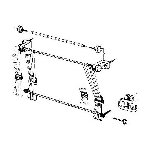 Kit 25 glisseurs de rail de rideau nylon 15 mm - pour rail en C - CF12310 