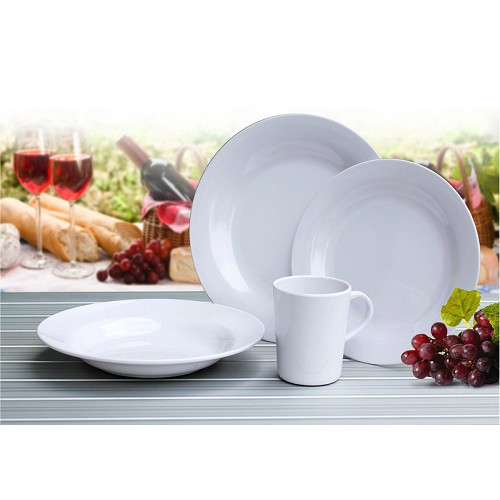 Set de vaisselle de camping 42 pièces avec saladier, assiette