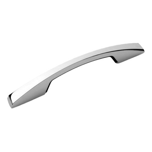Maniglia curva per mobili - finitura in metallo argentato