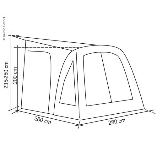 auvent de caravane partiel gonflable elan 280