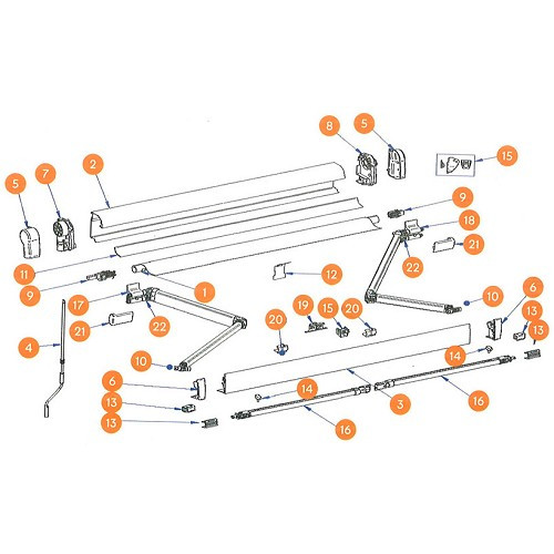 Fixation store THULE Omnistor 4200 5200 spécial VW T2 T3