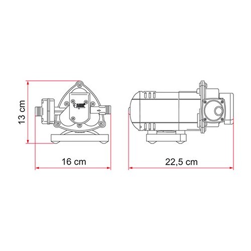 Pompe à eau 12V Camper Fiamma Aqua F 12V 10 l/min