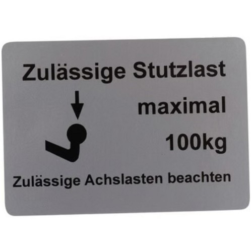     
                
                
    Autocollant charge maxi attelage pour VOLKSWAGEN Transporter T4 (1990-2003) - 100 kg - KA08070
