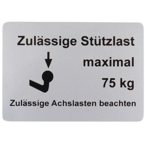     
                
                
    Autocollant charge maxi attelage pour VOLKSWAGEN Transporter T4 (1990-2003) - 75kg - KA08071
