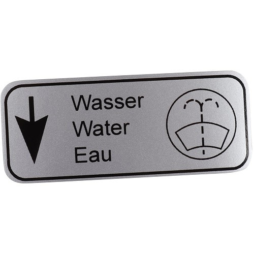     
                
                
    Autocollant d'information Water pour VOLKSWAGEN Transporter T4 (09/1990-07/2003) - KA08079
