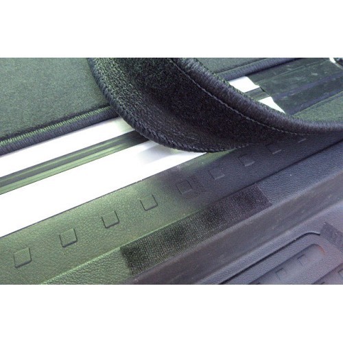 Fußmatten hinten und Kofferraum anthrazitgrau für VW Transporter T5 mit 2  Schiebetüren - KB28221 