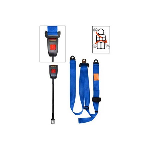     
                
                
    Ceinture avant bleue 3 points SECURON statique pour Combi 63 ->79 - KB38072
