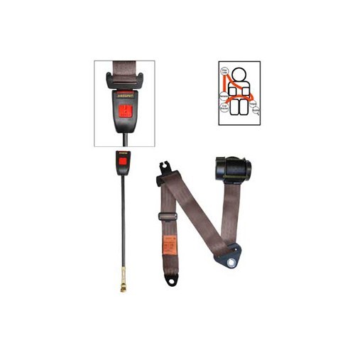     
                
                
    Ceinture avant marron 4 points SECURON avec enrouleur pour T4 - KB38133
