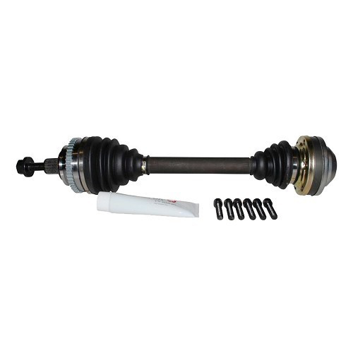     
                
                
    Cardan avant droit neuf pour VOLKSWAGEN Transporter T4 essence en BVA avec ABS (09/1990-12/1995) - KS03003
