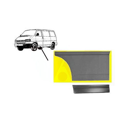     
                
                
    Pannello inferiore della portiera anteriore sinistra per VW Transporter T4 dal 1990 al 2003 - KT40013
