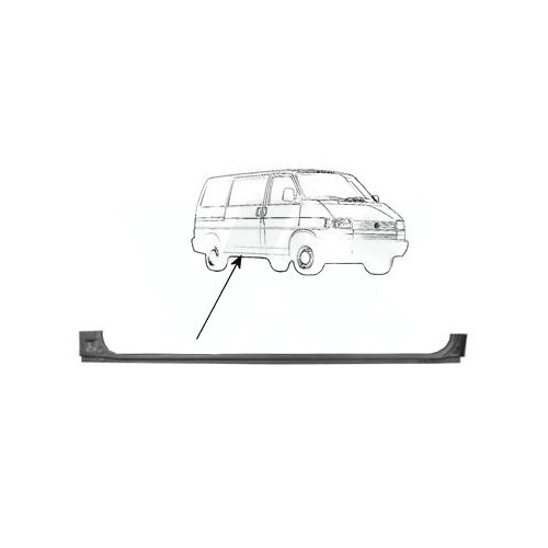     
                
                
    Tôle extérieure de bas de caisse latéral droit pour VW Transporter T4 - KT40038
