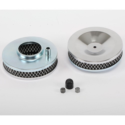     
                
                
    Filtres à air chromés pour Type 3 à double carburateurs - Par 2 - T3C45004
